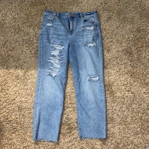 American Eagle ripped mom jeans